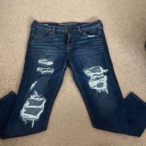 American Eagle ripped skinny jeans stretch